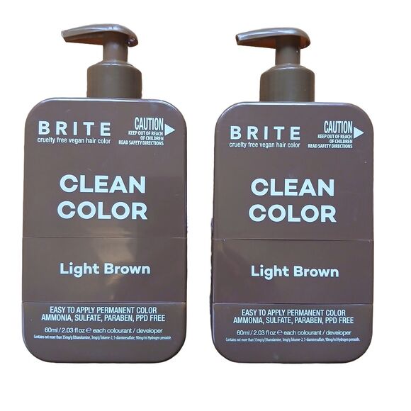 Brite Other - Brite Clean Color Light Brown 2.03 oz (2 Pack) | PPD FREE Hair Color | Twist Mix
